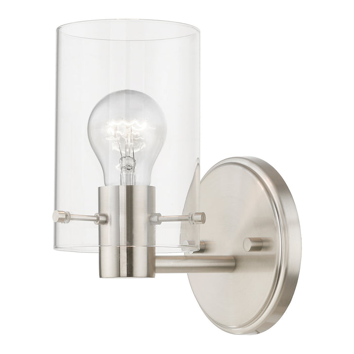 Livex Lighting 17231-91 One Light Wall Sconce, Brushed Nickel