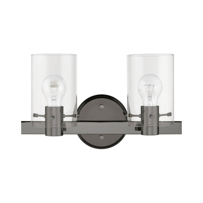 Livex Lighting 17232-46 Two Light Vanity Sconce, Black Chrome