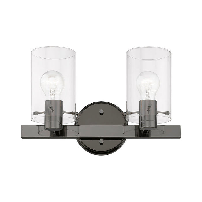 Livex Lighting 17232-46 Two Light Vanity Sconce, Black Chrome
