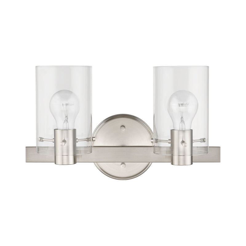 Livex Lighting 17232-91 Two Light Vanity Sconce, Brushed Nickel