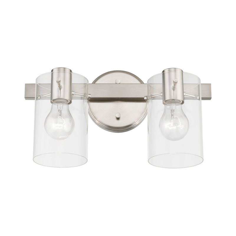 Livex Lighting 17232-91 Two Light Vanity Sconce, Brushed Nickel