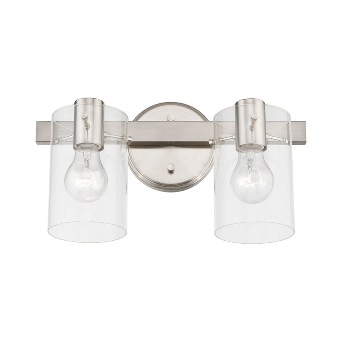 Livex Lighting 17232-91 Two Light Vanity Sconce, Brushed Nickel