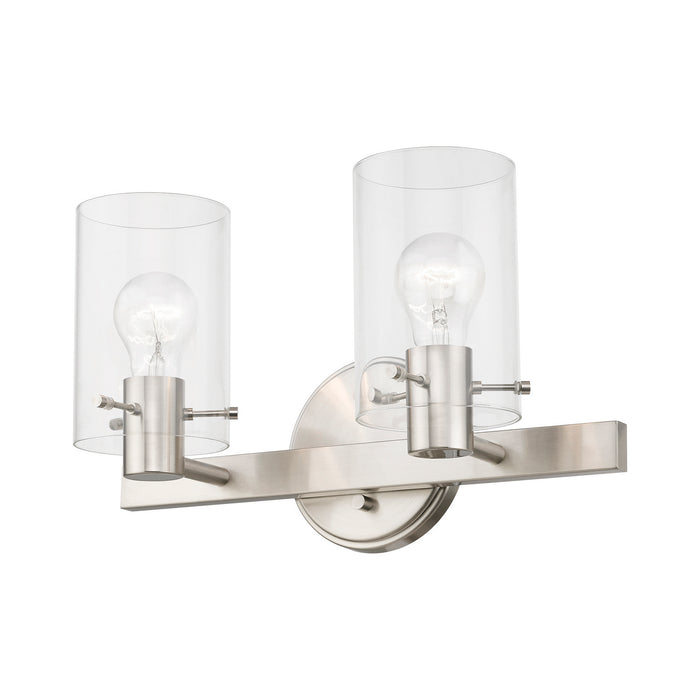 Livex Lighting 17232-91 Two Light Vanity Sconce, Brushed Nickel