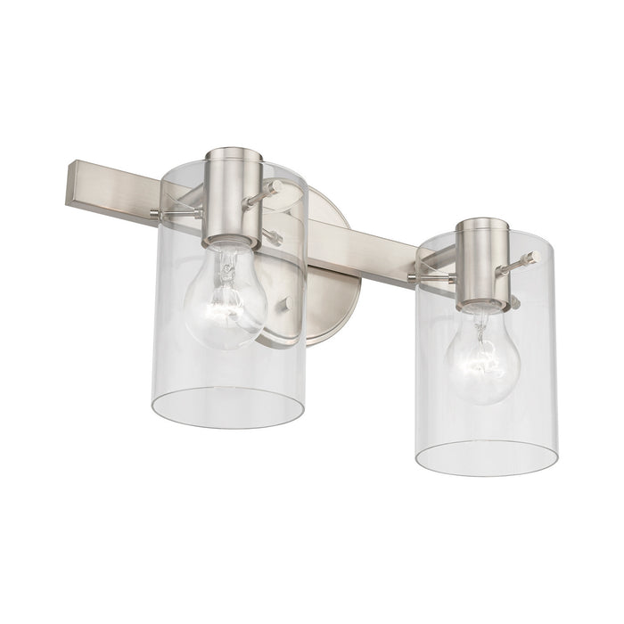 Livex Lighting 17232-91 Two Light Vanity Sconce, Brushed Nickel
