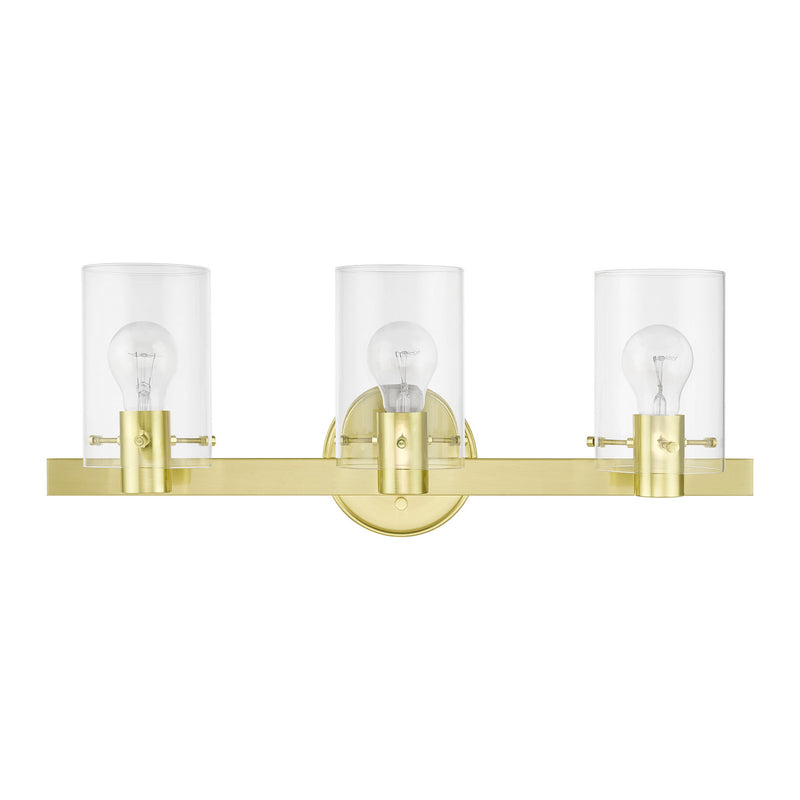 Livex Lighting 17233-12 Three Light Vanity Sconce, Satin Brass