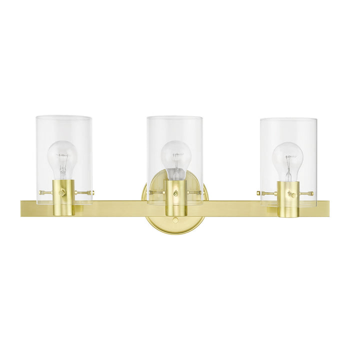 Livex Lighting 17233-12 Three Light Vanity Sconce, Satin Brass