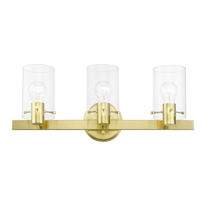 Livex Lighting 17233-12 Three Light Vanity Sconce, Satin Brass