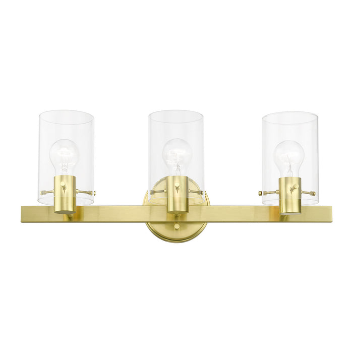 Livex Lighting 17233-12 Three Light Vanity Sconce, Satin Brass
