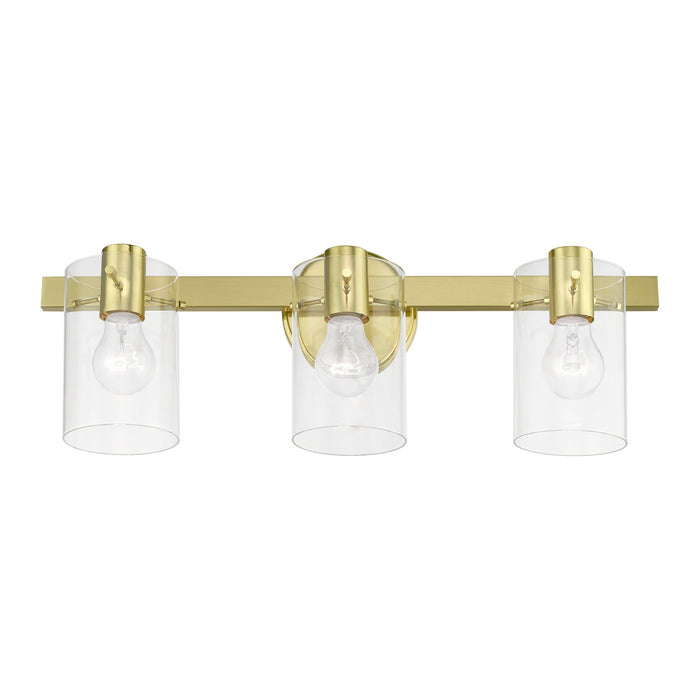 Livex Lighting 17233-12 Three Light Vanity Sconce, Satin Brass