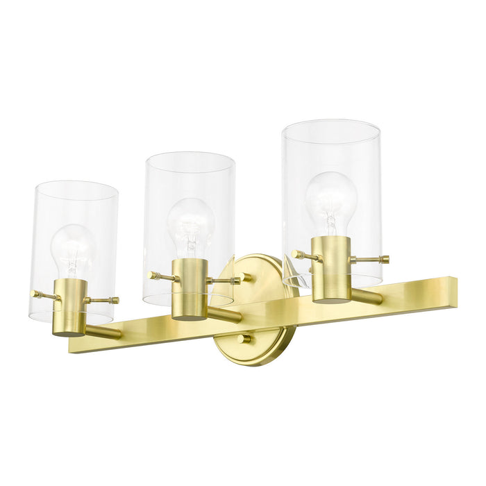 Livex Lighting 17233-12 Three Light Vanity Sconce, Satin Brass