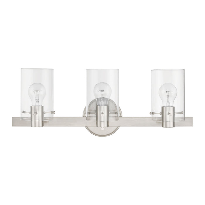 Livex Lighting 17233-91 Three Light Vanity Sconce, Brushed Nickel