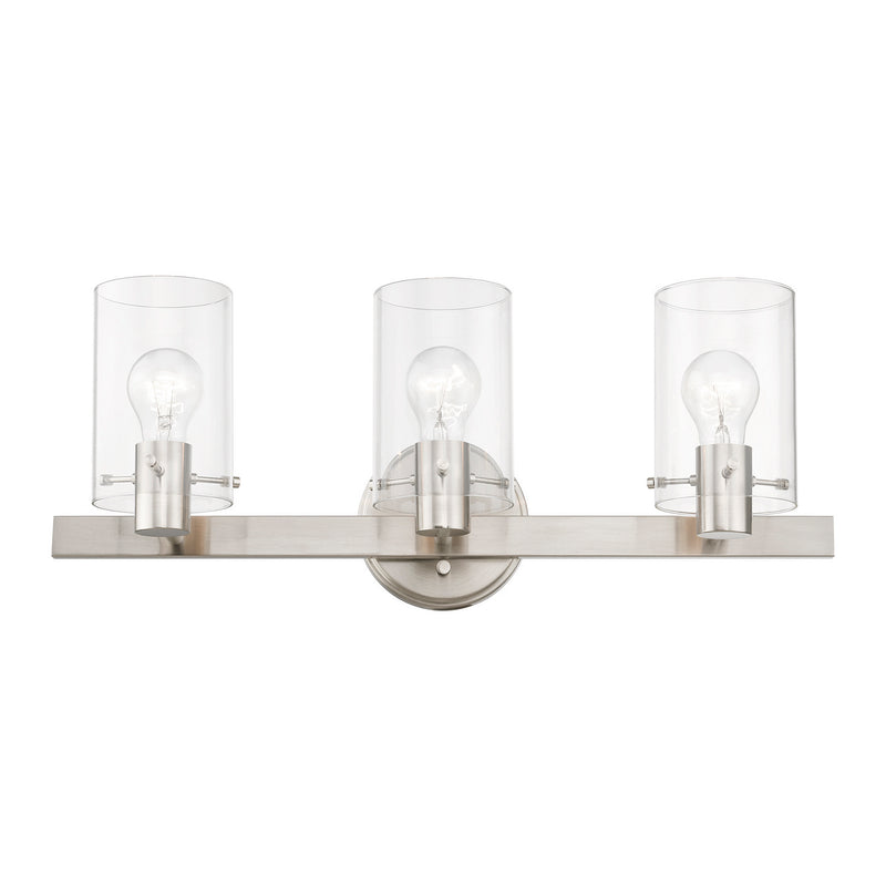 Livex Lighting 17233-91 Three Light Vanity Sconce, Brushed Nickel