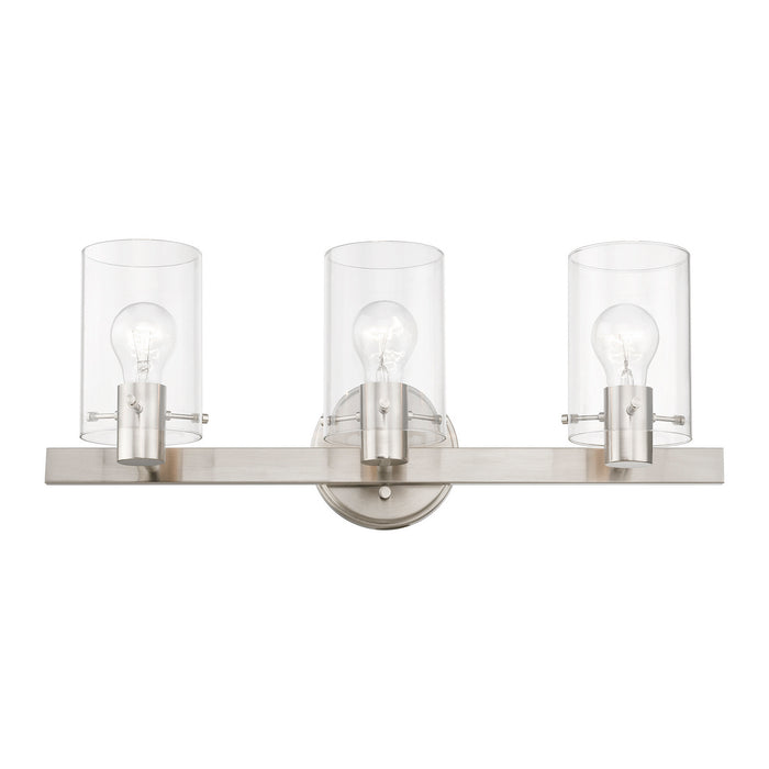 Livex Lighting 17233-91 Three Light Vanity Sconce, Brushed Nickel