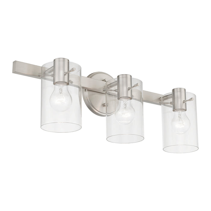 Livex Lighting 17233-91 Three Light Vanity Sconce, Brushed Nickel