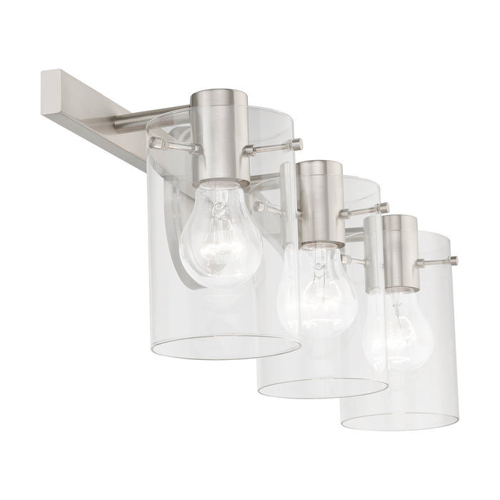 Livex Lighting 17233-91 Three Light Vanity Sconce, Brushed Nickel