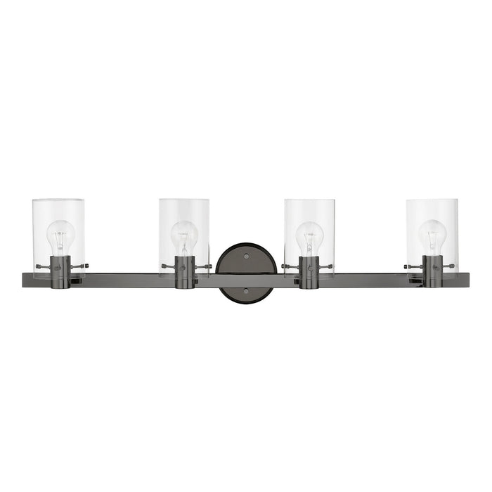 Livex Lighting 17234-46 Four Light Vanity Sconce, Black Chrome