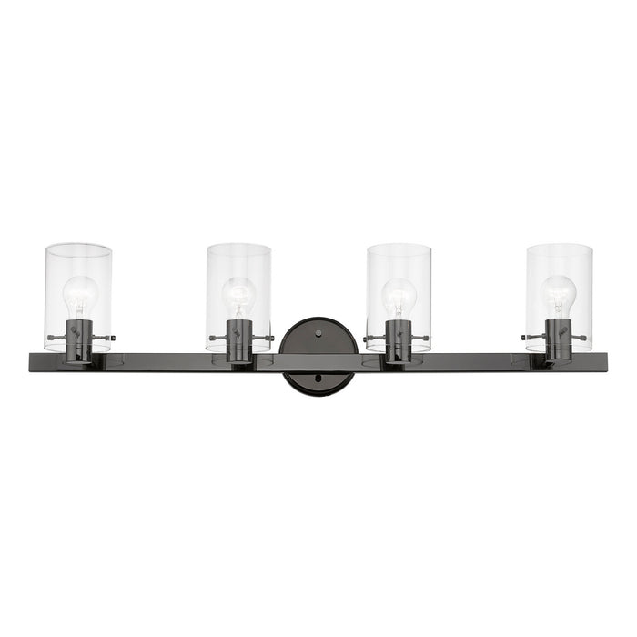 Livex Lighting 17234-46 Four Light Vanity Sconce, Black Chrome