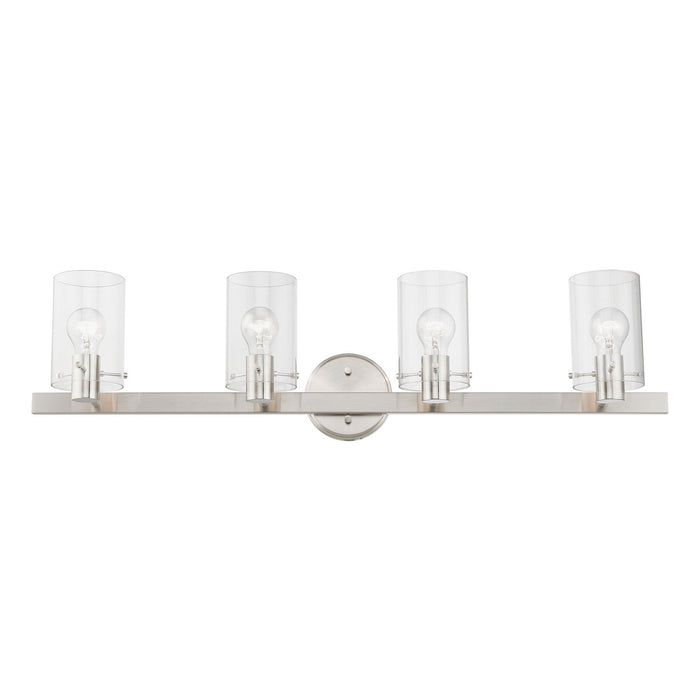 Livex Lighting 17234-91 Four Light Vanity Sconce, Brushed Nickel