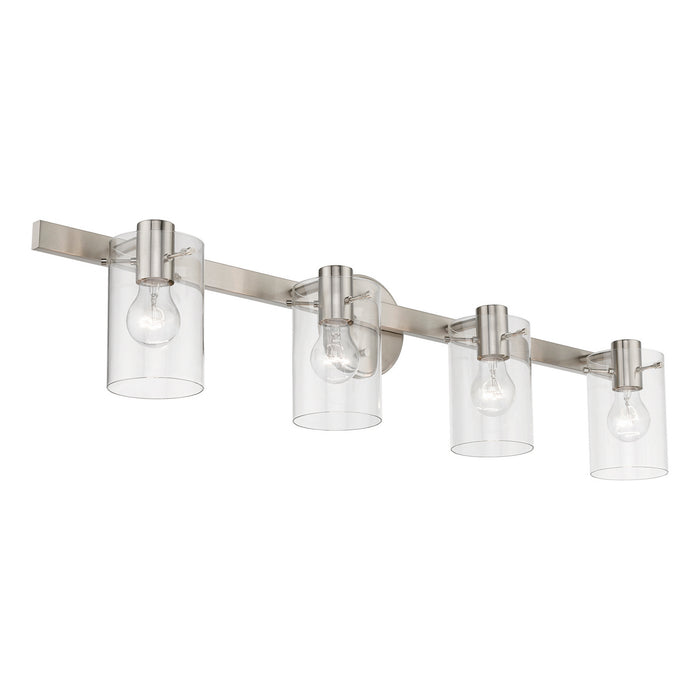 Livex Lighting 17234-91 Four Light Vanity Sconce, Brushed Nickel