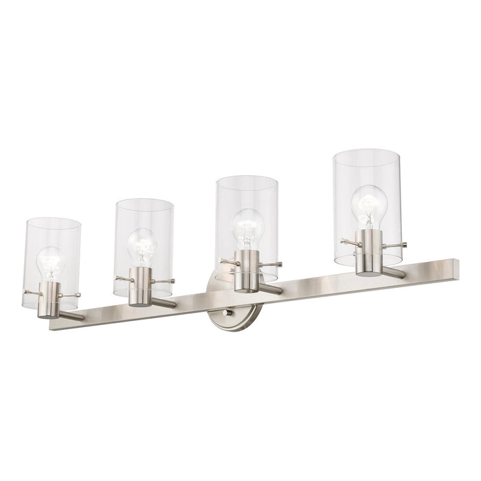 Livex Lighting 17234-91 Four Light Vanity Sconce, Brushed Nickel