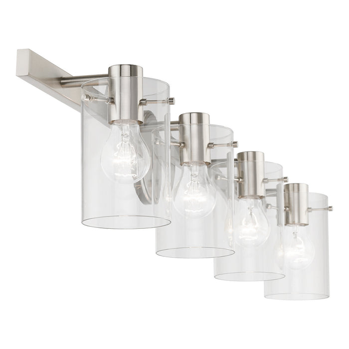 Livex Lighting 17234-91 Four Light Vanity Sconce, Brushed Nickel