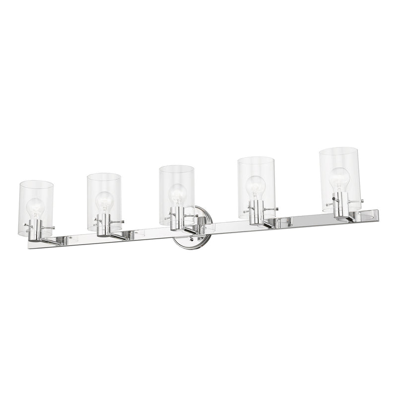 Livex Lighting 17235-05 Five Light Vanity Sconce, Polished Chrome