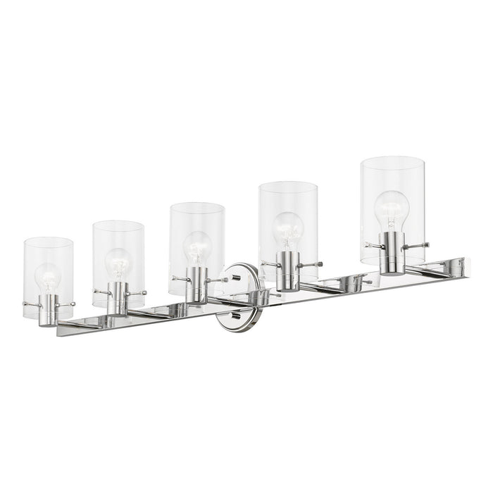 Livex Lighting 17235-05 Five Light Vanity Sconce, Polished Chrome
