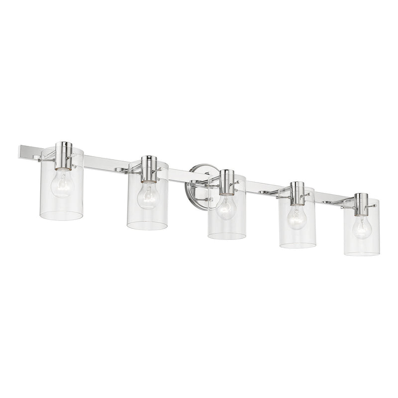Livex Lighting 17235-05 Five Light Vanity Sconce, Polished Chrome