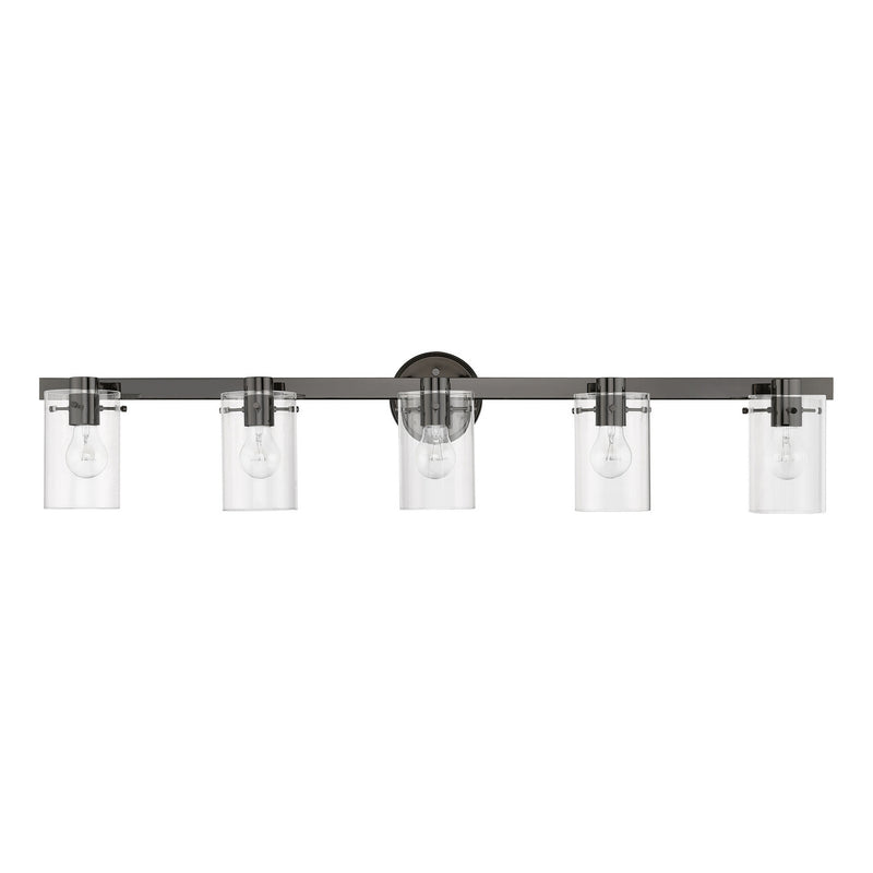 Livex Lighting 17235-46 Five Light Vanity Sconce, Black Chrome