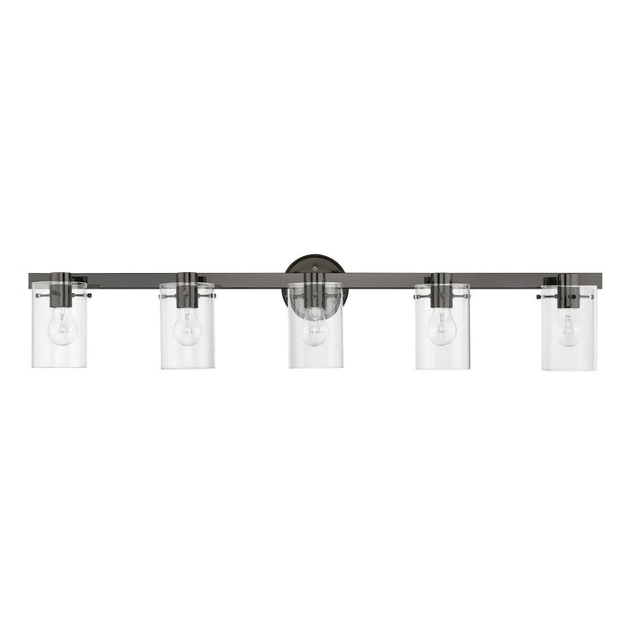 Livex Lighting 17235-46 Five Light Vanity Sconce, Black Chrome