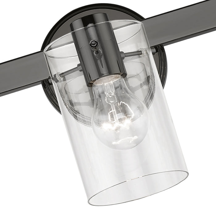 Livex Lighting 17235-46 Five Light Vanity Sconce, Black Chrome