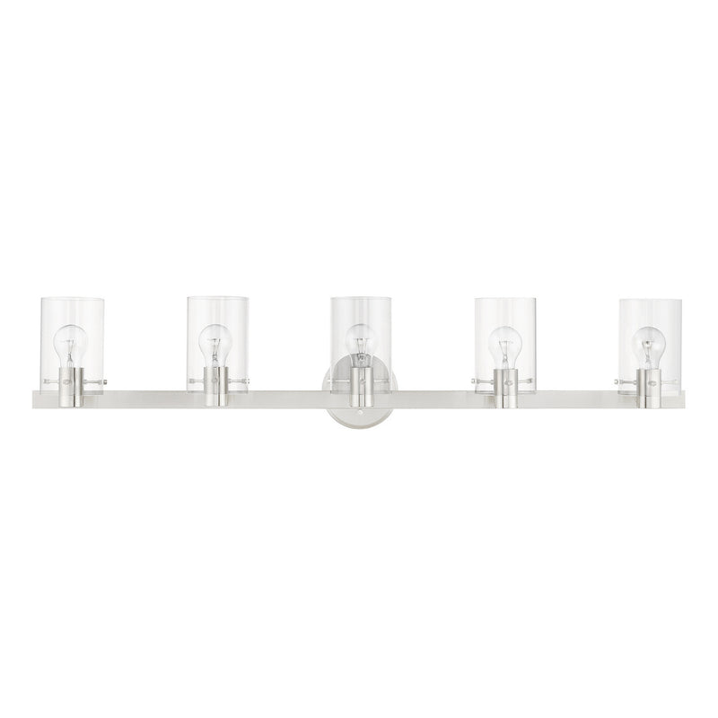 Livex Lighting 17235-91 Five Light Vanity Sconce, Brushed Nickel