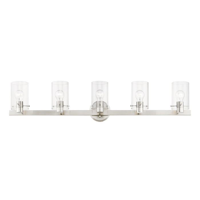 Livex Lighting 17235-91 Five Light Vanity Sconce, Brushed Nickel