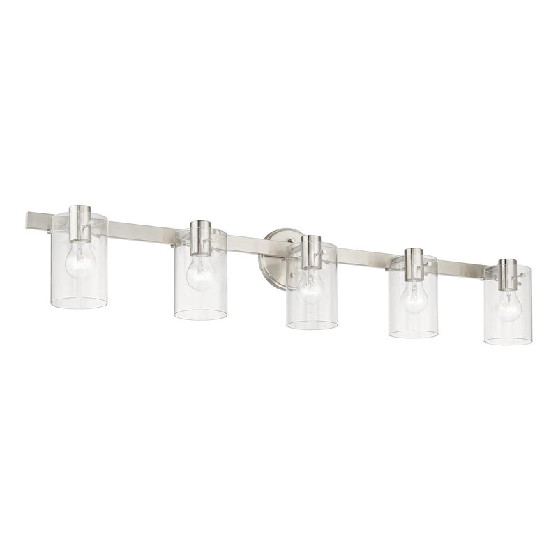 Livex Lighting 17235-91 Five Light Vanity Sconce, Brushed Nickel