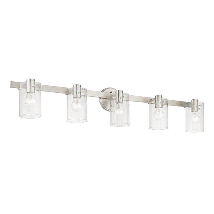 Livex Lighting 17235-91 Five Light Vanity Sconce, Brushed Nickel