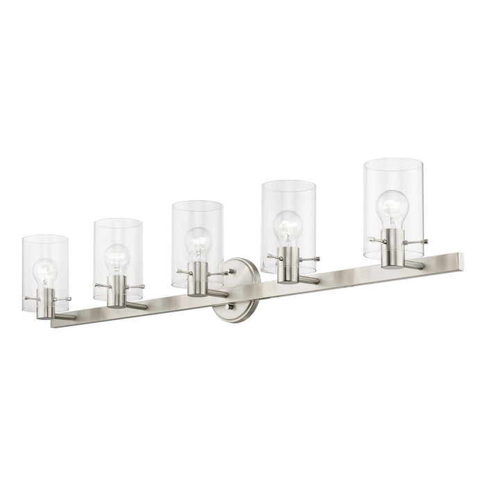 Livex Lighting 17235-91 Five Light Vanity Sconce, Brushed Nickel