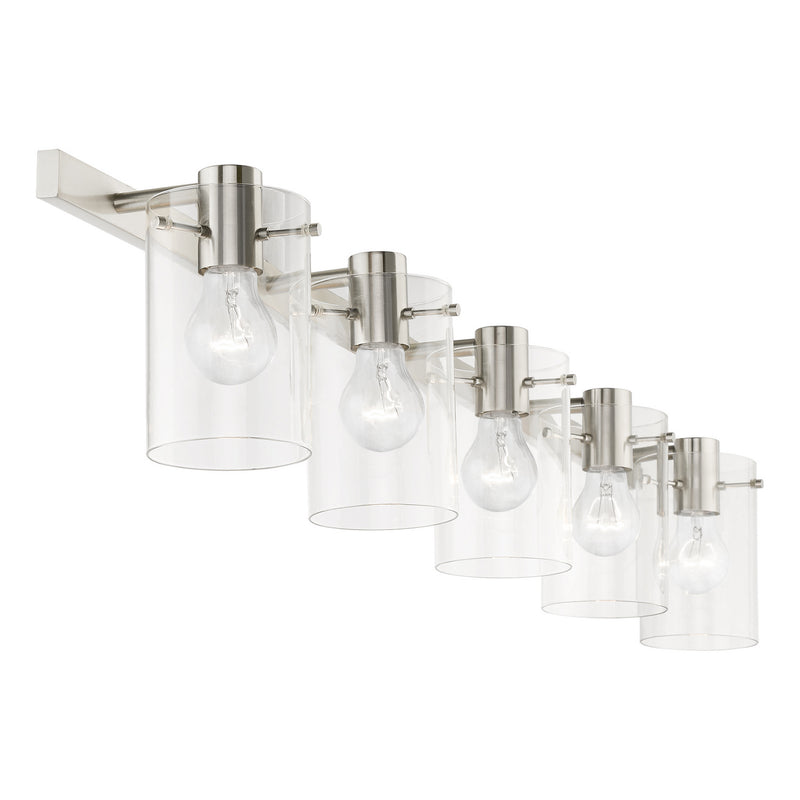 Livex Lighting 17235-91 Five Light Vanity Sconce, Brushed Nickel