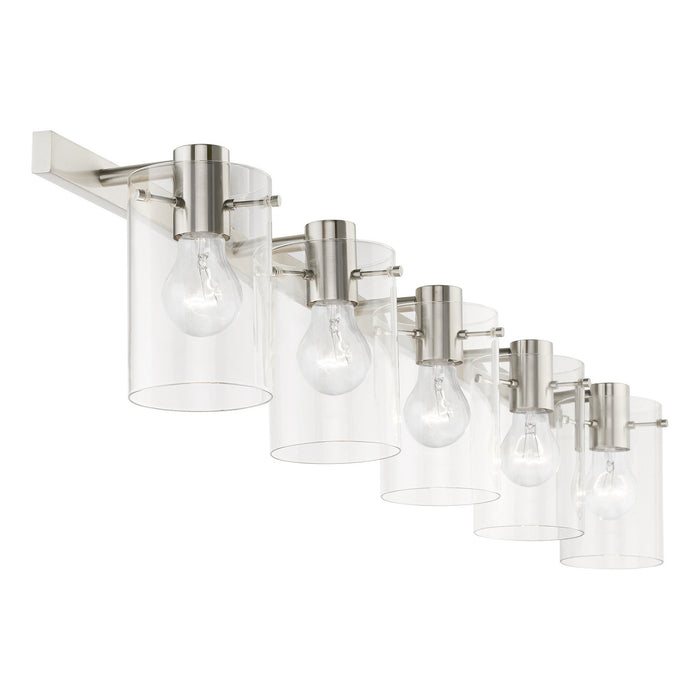 Livex Lighting 17235-91 Five Light Vanity Sconce, Brushed Nickel