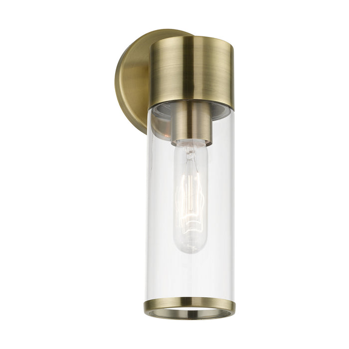 Livex Lighting 17281-01 One Light Wall Sconce, Antique Brass