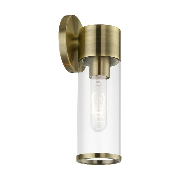 Livex Lighting 17281-01 One Light Wall Sconce, Antique Brass