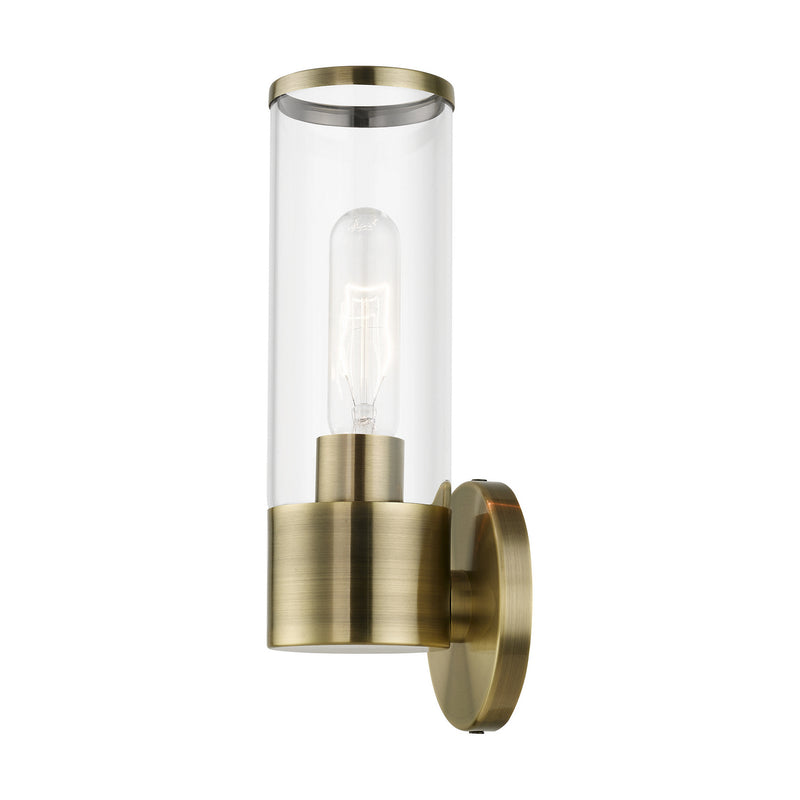 Livex Lighting 17281-01 One Light Wall Sconce, Antique Brass