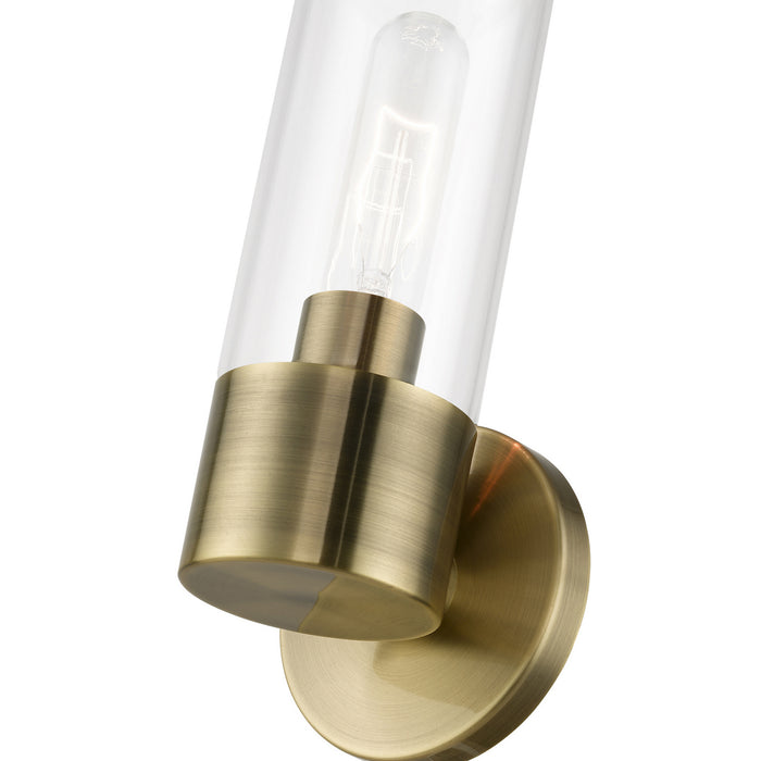 Livex Lighting 17281-01 One Light Wall Sconce, Antique Brass