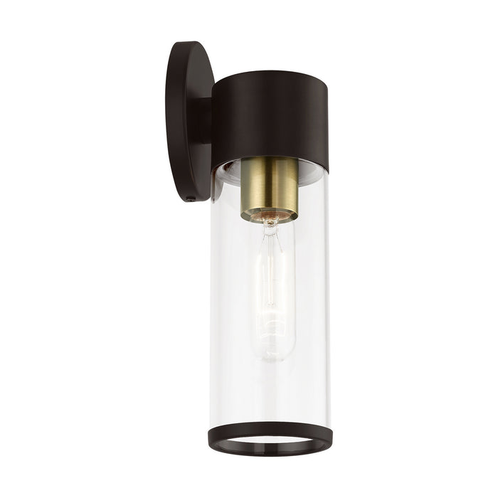 Livex Lighting 17281-07 One Light Wall Sconce, Bronze w/Antique Brass