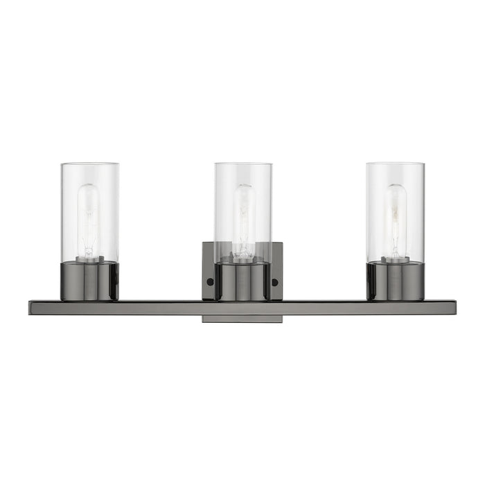 Livex Lighting 17313-46 Three Light Vanity Sconce, Black Chrome