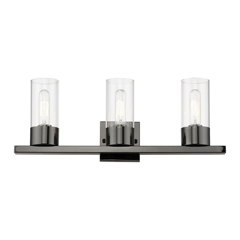 Livex Lighting 17313-46 Three Light Vanity Sconce, Black Chrome