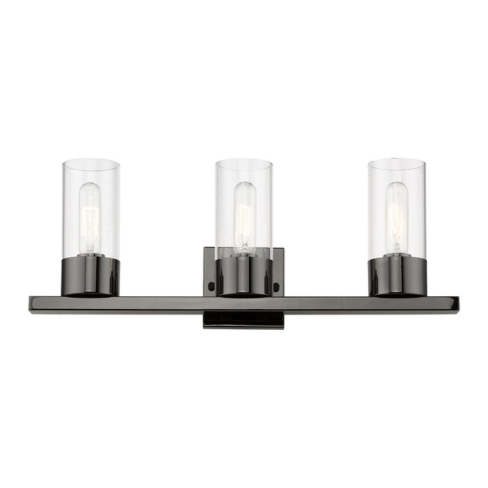 Livex Lighting 17313-46 Three Light Vanity Sconce, Black Chrome