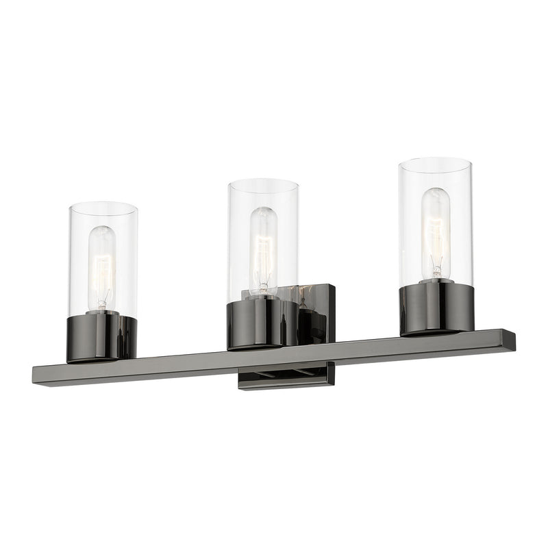 Livex Lighting 17313-46 Three Light Vanity Sconce, Black Chrome
