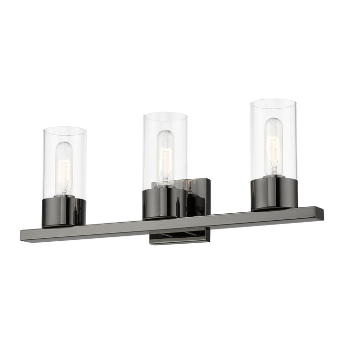 Livex Lighting 17313-46 Three Light Vanity Sconce, Black Chrome