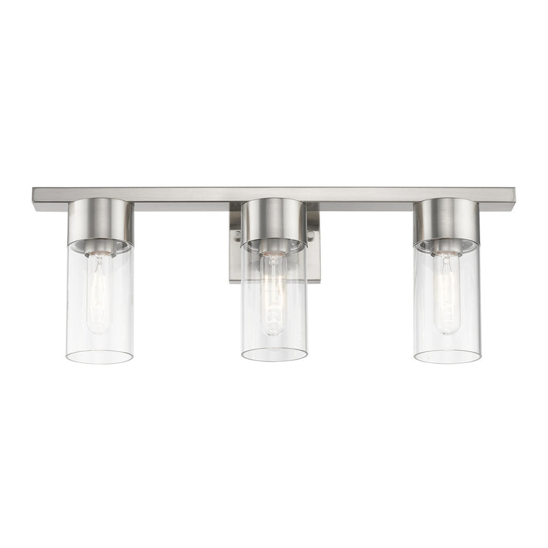 Livex Lighting 17313-91 Three Light Vanity Sconce, Brushed Nickel