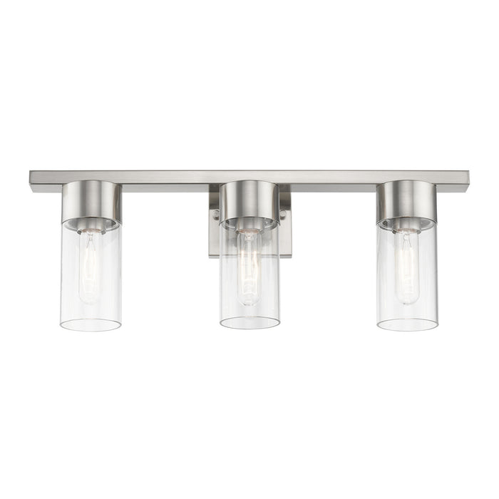 Livex Lighting 17313-91 Three Light Vanity Sconce, Brushed Nickel